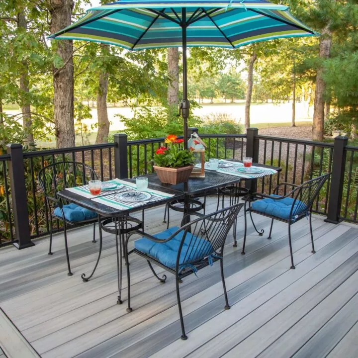 Ringhiera per patio in alluminio