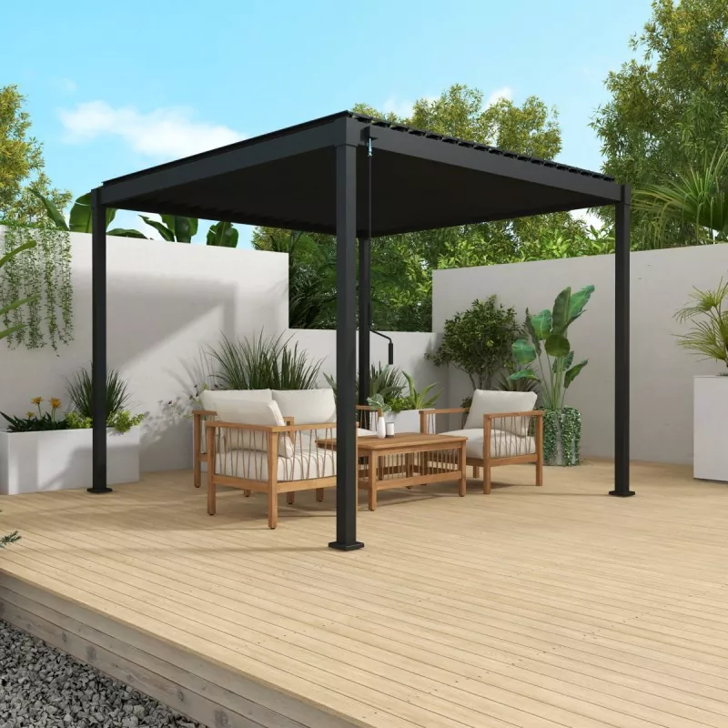 Pergola In Alluminio Con Tetto A Lamelle