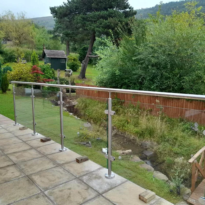 Corrimano in vetro in acciaio inossidabile