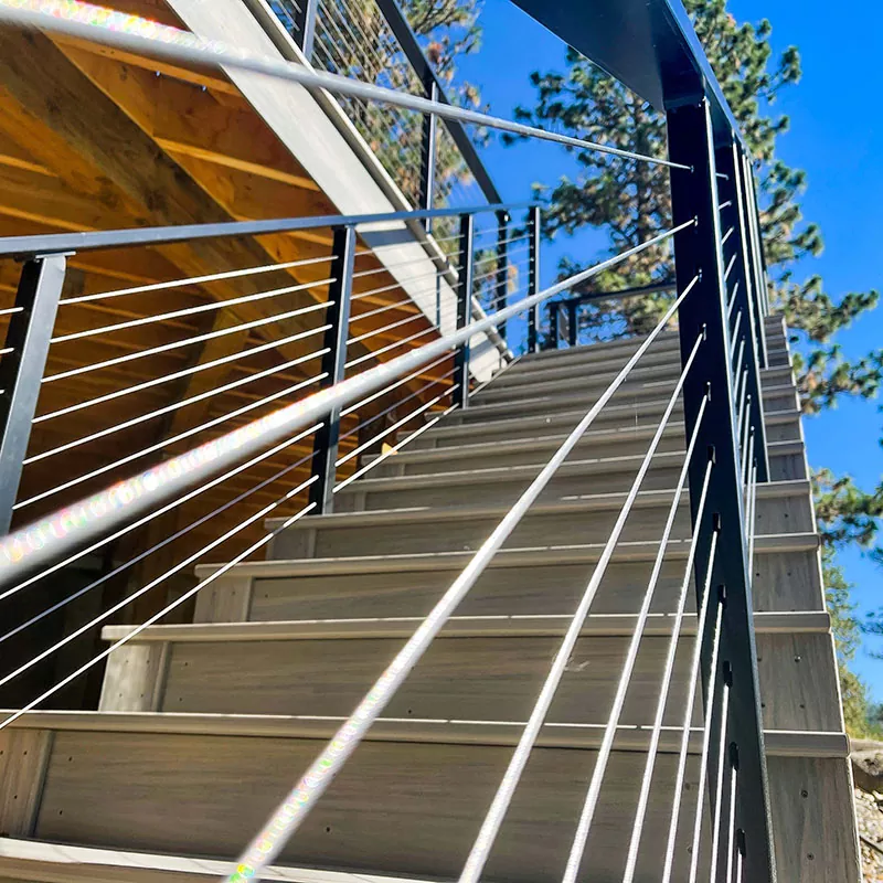 Corrimano in filo metallico per scale